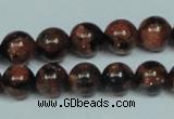 CGS203 15.5 inches 10mm round blue & brown goldstone beads wholesale