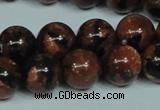 CGS205 15.5 inches 14mm round blue & brown goldstone beads wholesale