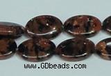 CGS211 15.5 inches 13*18mm oval blue & brown goldstone beads wholesale