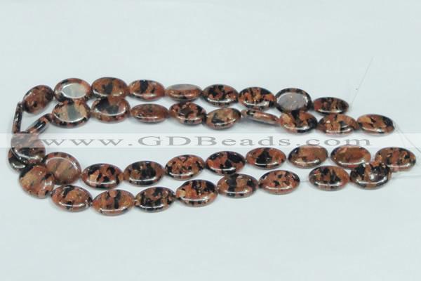 CGS212 15.5 inches 15*20mm oval blue & brown goldstone beads wholesale