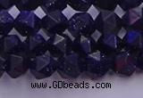 CGS456 15.5 inches 6mm faceted nuggets goldstone beads wholesale