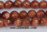 CGS471 15.5 inches 6mm faceted round goldstone beads wholesale