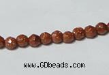 CGS57 15.5 inches 6mm faceted round goldstone beads wholesale