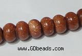 CGS65 15.5 inches 8*12mm rondelle goldstone beads wholesale