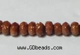 CGS67 15.5 inches 5*8mm faceted rondelle goldstone beads wholesale