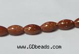 CGS69 15.5 inches 6*10mm rice goldstone beads wholesale