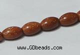 CGS70 15.5 inches 8*12mm rice goldstone beads wholesale