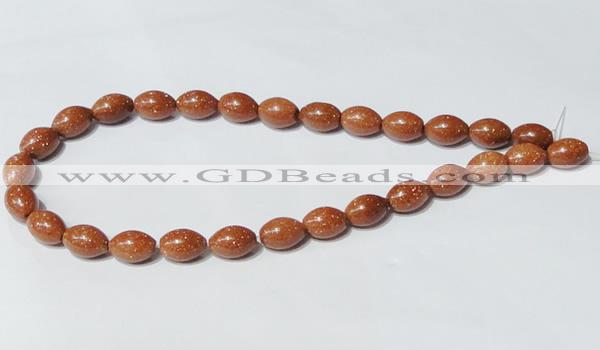 CGS71 15.5 inches 10*14mm rice goldstone beads wholesale