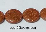 CGS76 15.5 inches 20mm coin goldstone beads wholesale