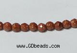 CGS88 15.5 inches 4mm faceted round goldstone beads wholesale