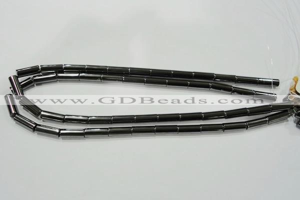 CHE123 15.5 inches 6*16mm tube hematite beads wholesale