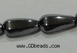 CHE152 15.5 inches 8*16mm faceted teardrop hematite beads