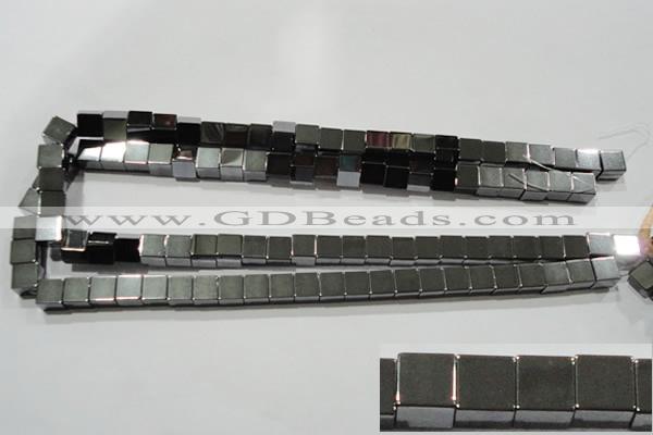 CHE183 15.5 inches 8*8mm cube hematite beads wholesale