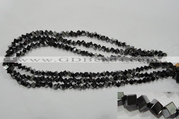 CHE186 15.5 inches 4*4mm cube hematite beads wholesale