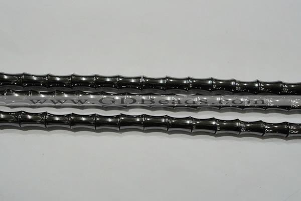 CHE204 15.5 inches 8*12mm bamboo hematite beads wholesale