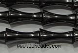 CHE205 15.5 inches 8*16mm bamboo hematite beads wholesale