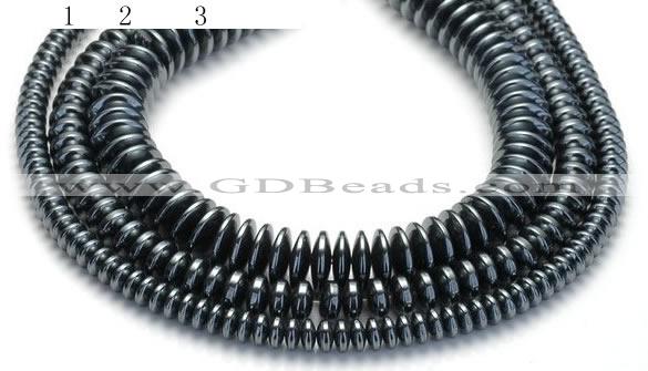 CHE21 16 inches 4mm & 8mm & 12mm coin hematite beads wholesale