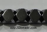 CHE224 15.5 inches 10*10mm faceted cube hematite beads wholesale