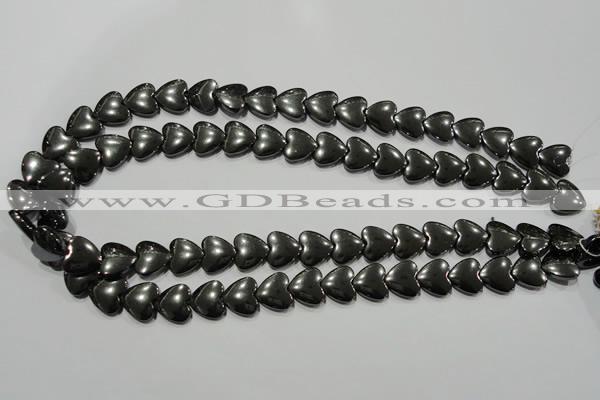 CHE259 15.5 inches 12*12mm heart hematite beads wholesale