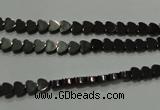 CHE266 15.5 inches 4*4mm heart hematite beads wholesale