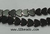 CHE268 15.5 inches 8*8mm heart hematite beads wholesale