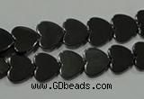 CHE269 15.5 inches 10*10mm heart hematite beads wholesale