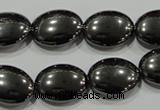 CHE279 15.5 inches 13*18mm oval hematite beads wholesale