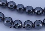 CHE35 16 inches 10mm faceted round hematite beads Wholesale