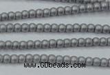 CHE418 15.5 inches 2mm round matte plated hematite beads wholesale