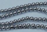 CHE422 15.5 inches 3mm round plated hematite beads wholesale