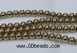 CHE430 15.5 inches 2mm round plated hematite beads wholesale