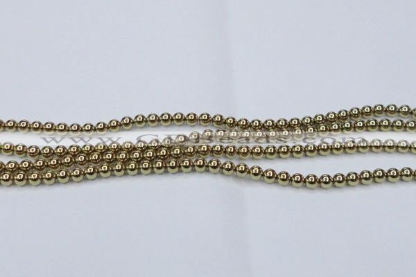 CHE433 15.5 inches 6mm round plated hematite beads wholesale