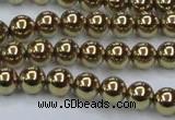 CHE434 15.5 inches 8mm round plated hematite beads wholesale