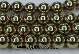 CHE435 15.5 inches 10mm round plated hematite beads wholesale