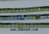 CHE452 15.5 inches 2*2mm cube plated hematite beads wholesale