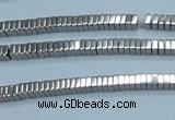 CHE558 15.5 inches 1*2*2mm square plated hematite beads wholesale