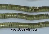 CHE559 15.5 inches 1*2*2mm square plated hematite beads wholesale