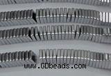 CHE568 15.5 inches 1*3*3mm square plated hematite beads wholesale