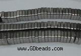 CHE569 15.5 inches 1*3*3mm square plated hematite beads wholesale