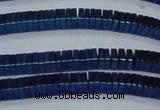 CHE574 15.5 inches 1*3*3mm square plated hematite beads wholesale