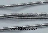 CHE594 15.5 inches 2*2.5mm tube plated hematite beads wholesale