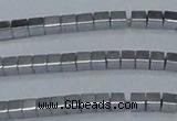 CHE598 15.5 inches 3*3mm cube plated hematite beads wholesale