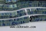 CHE622 15.5 inches 1*2*2mm square matte plated hematite beads