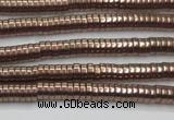 CHE643 15.5 inches 1*2mm tyre plated hematite beads wholesale