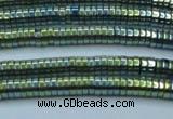 CHE645 15.5 inches 1*2mm tyre plated hematite beads wholesale