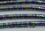 CHE656 15.5 inches 1*3mm tyre plated hematite beads wholesale