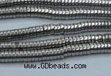 CHE661 15.5 inches 1*4mm tyre plated hematite beads wholesale