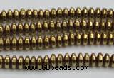 CHE729 15.5 inches 2*4mm rondelle plated hematite beads wholesale