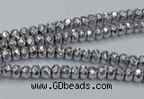 CHE731 15.5 inches 2*3mm faceted rondelle plated hematite beads