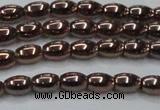 CHE742 15.5 inches 4*6mm rice plated hematite beads wholesale